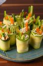 <p>These little bites are super refreshing.</p><p>Get the recipe from <a href="https://www.redbookmag.com/cooking/recipe-ideas/recipes/a52239/zucchini-sushi-recipe/" rel="nofollow noopener" target="_blank" data-ylk="slk:Delish" class="link ">Delish</a>.</p>