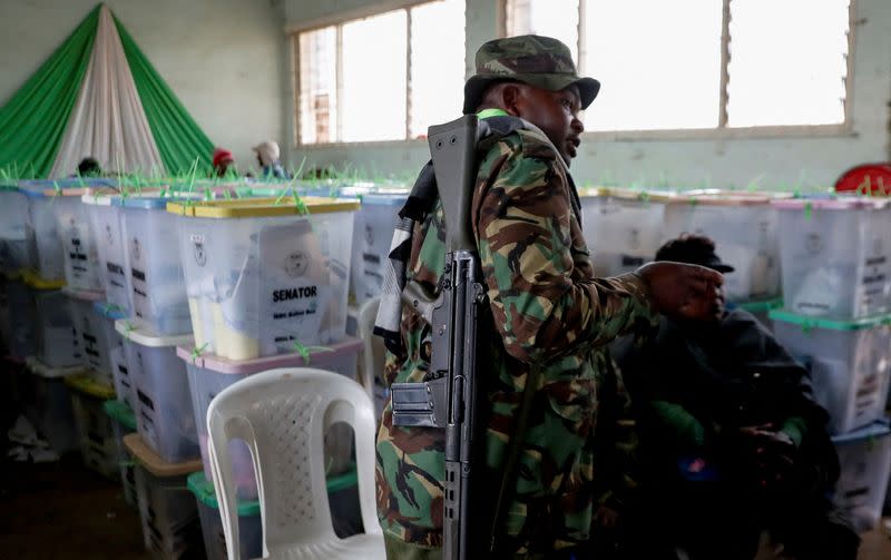 Kenya's electoral commission relays election results in Nairobi