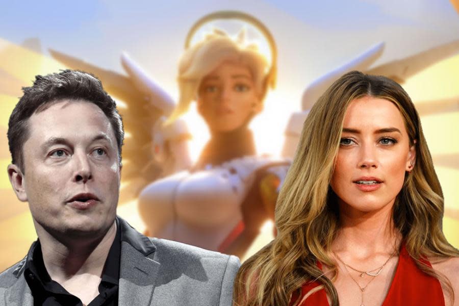 Elon Musk muestra a Amber Heard disfrazada de Mercy de Overwatch