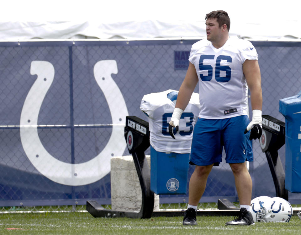 Colts’ rookie guard Quenton Nelson drew a fine for a play against the Jaguars last week. (AP)