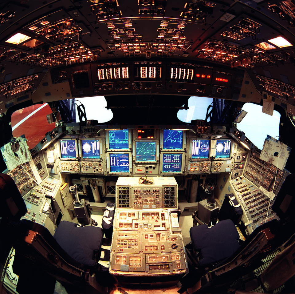 In 1999, NASA outfitted its Space Shuttle mission simulator with a Multifunction Electronic Display Subsystem (MEDS) known as the 