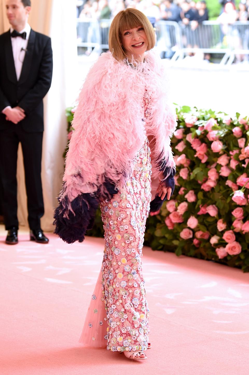 Anna Wintour at the 2019 Met Gala, the theme of which was "Celebrating Camp: Notes on Fashion."