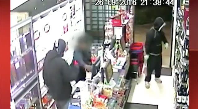 CCTV footage from the second store. Source: 7News