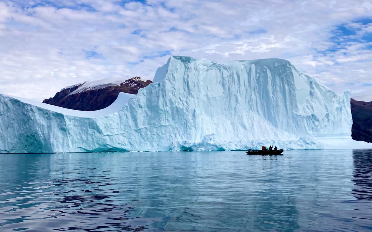 The icy Greenland coast that Sara Macefield witnessed on her Seabourn Venture cruise