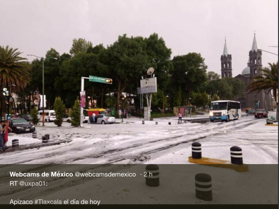 FOTOS | Granizo sorprende a la CDMX y Tlaxcala