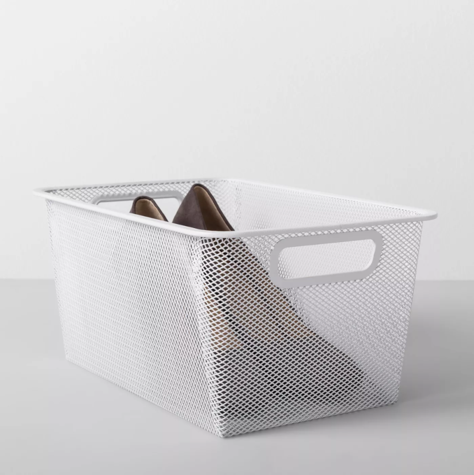 6) Metal Shoe Bin