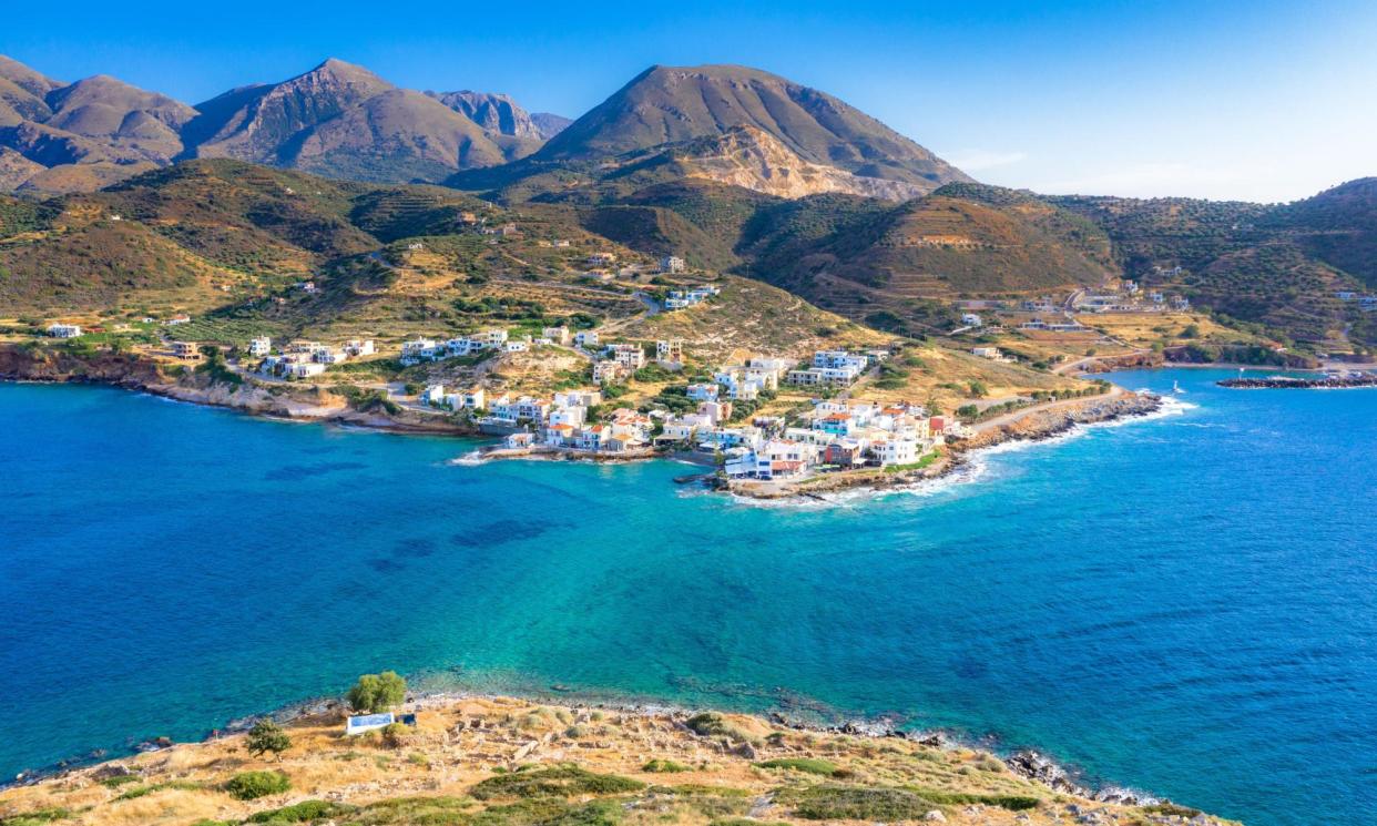 <span>Greek odyssey: a view of the coast at Mochlos.</span><span>Photograph: Georgios Tsichlis/Alamy</span>