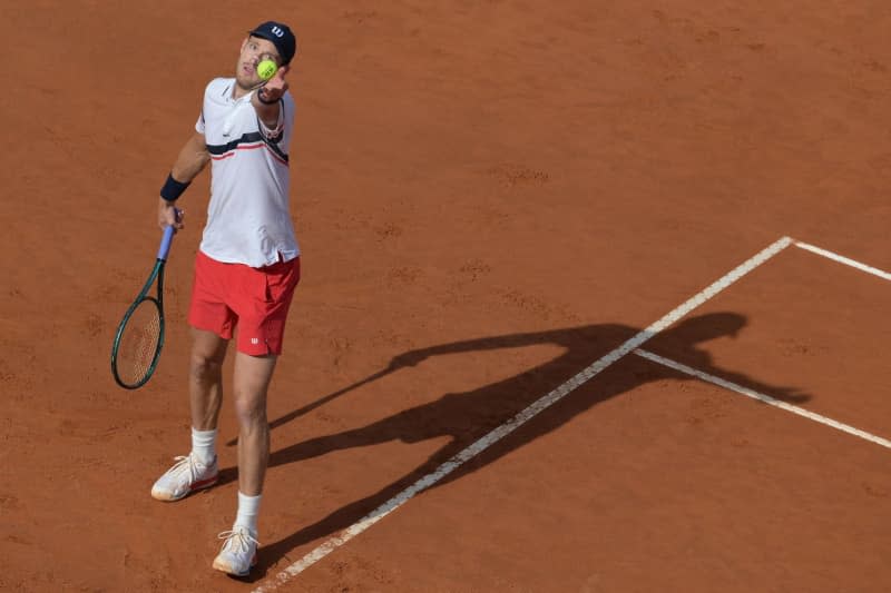 Chilean tennis player Nicolas Jarry in action against Germany's Alexander Zverev during their Men's singles final tennis match at the Italian Open tennis tournament in Rome. Alfredo Falcone/LaPresse via ZUMA Press/dpa