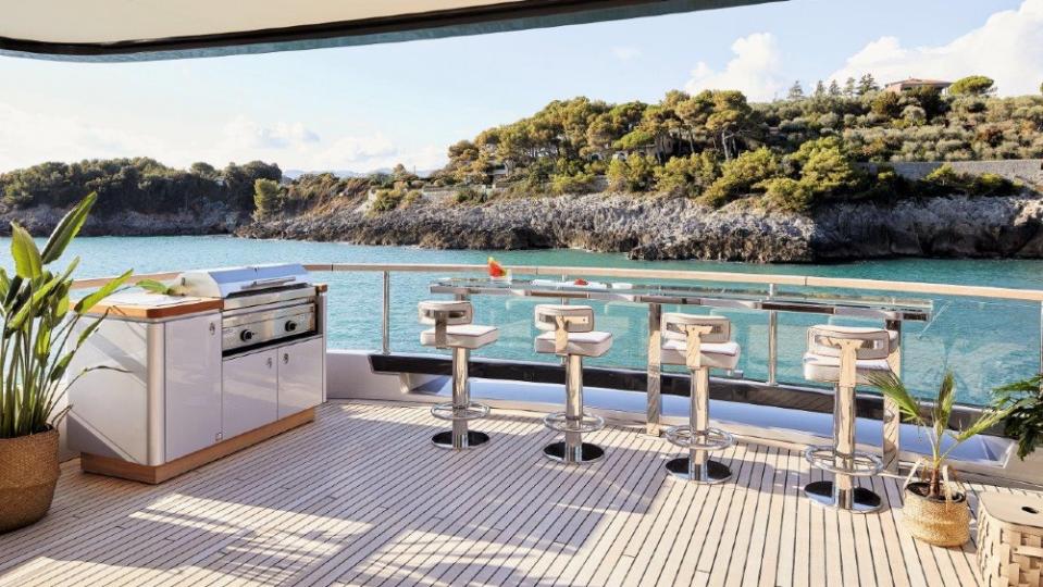 Rebeca is Benetti's new Oasis 40M superyacht with a 900-square foot open stern area.