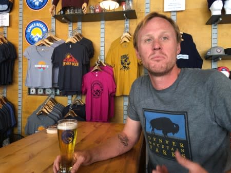 Charlie Berger, founder of the Denver Beer Co., at the brewery's taproom in Denver