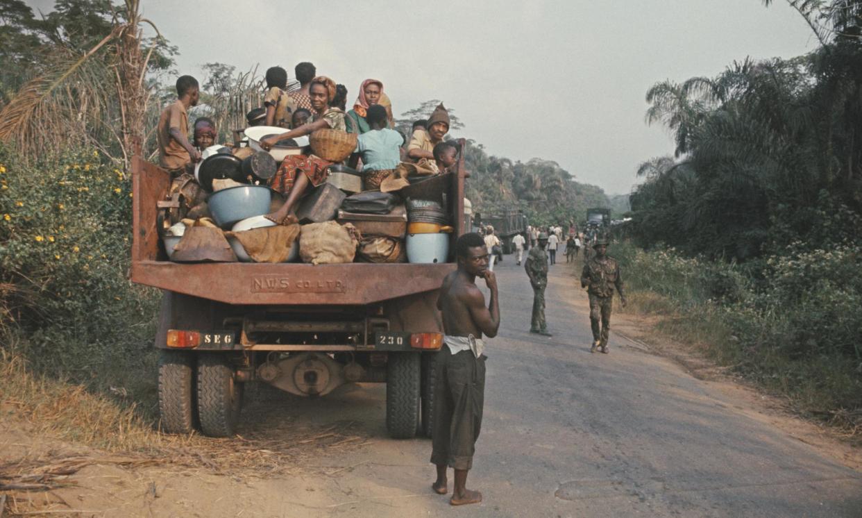 <span>Igbo refugees after the collapse of Biafra in 1970.</span><span>Photograph: Rolls Press/Popperfoto/Getty Images</span>