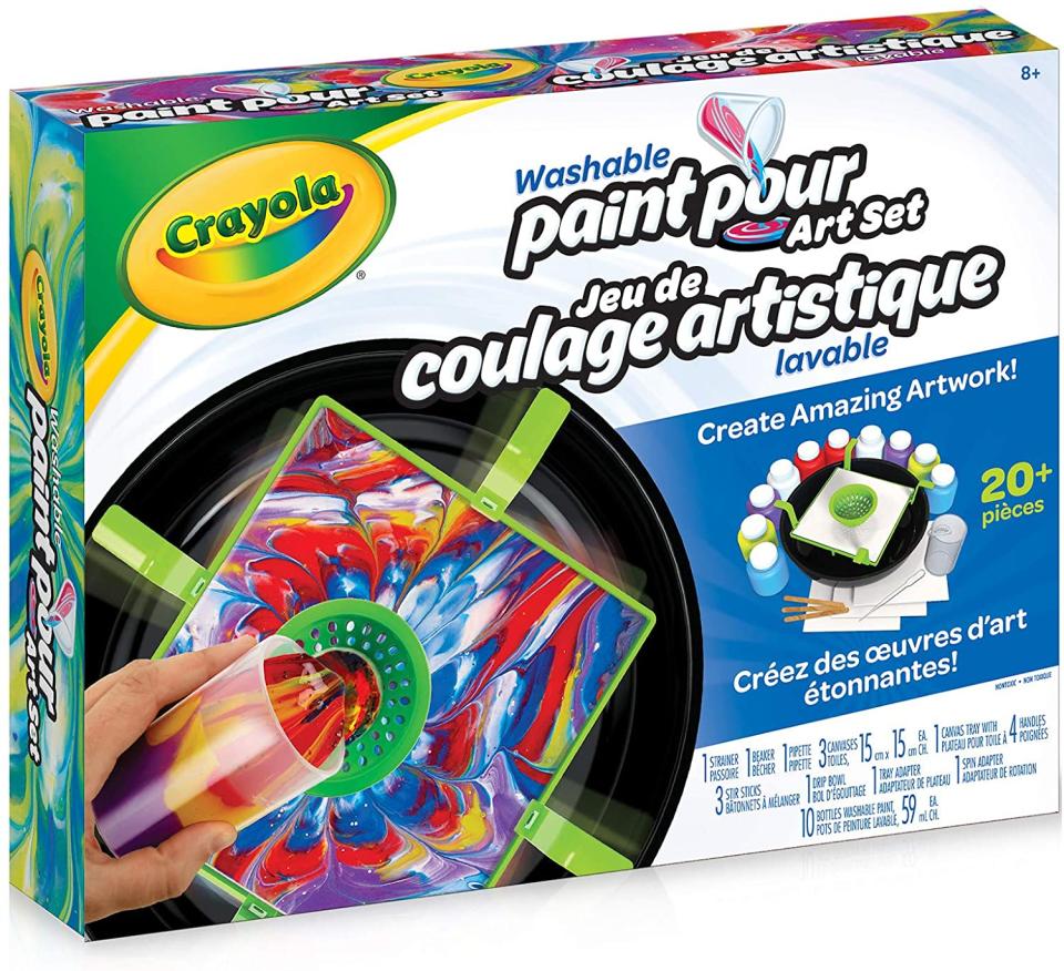 Crayola Washable Paint Pour Art Set. Image via Amazon.