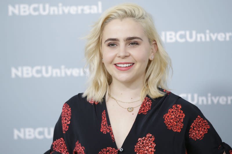 Mae Whitman attends the NBCUniversal Upfront in 2018. File Photo by John Angelillo/UPI