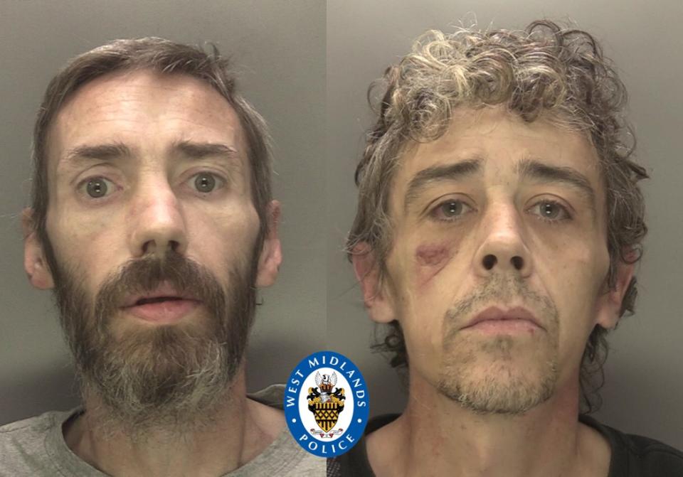 Christopher Talbot (L) and Justin Irvine fought in the dock (Picture: Police)