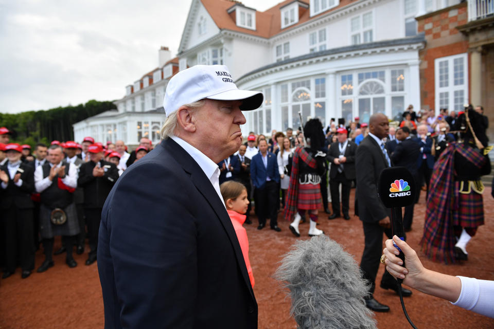 Trump visits Scotland to reopen golf resort