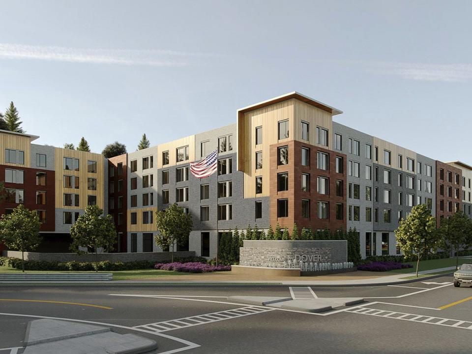 A rendering of a proposed 260-unit multifamily development proposed for empty lots on the corner of Blackwell and Salem streets in Dover has been granted a preliminary approval.