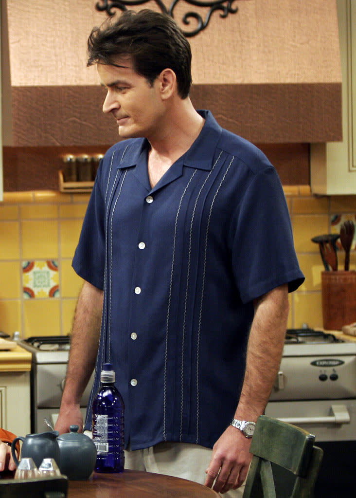 Charlie Sheen in Bowling Shirts