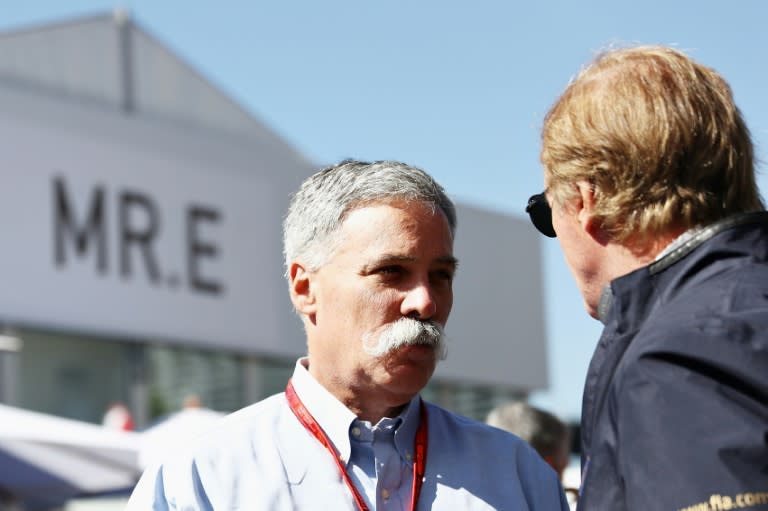 Chase Carey (L), new chairman and chief executive of the Formula One Group, told the BBC that F1 "needs to be run differently than for the last four or five years"