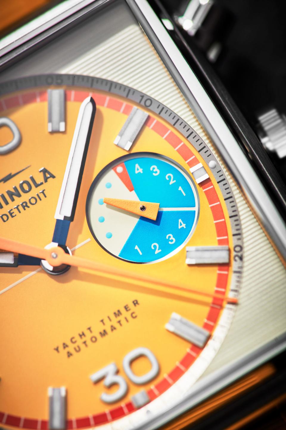 The Mackinac Yacht Watch Automatic made by Shinola and released for sale on July 16, 2022 is the first square watch made by the company. It is designed to help competitive sailors countdown their minutes on the starting line and track time with precision, Shinola said.