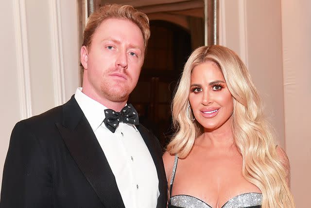 <p>Prince Williams/WireImage</p> Kroy Biermann and Kim Zolciak Biermann attend the Gucci Mane Black Tie Gala in 2020,