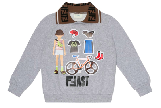 Fendi Kids printed cotton-jersey T-shirt, S$297 (was S$495), 40% off. PHOTO: Mytheresa