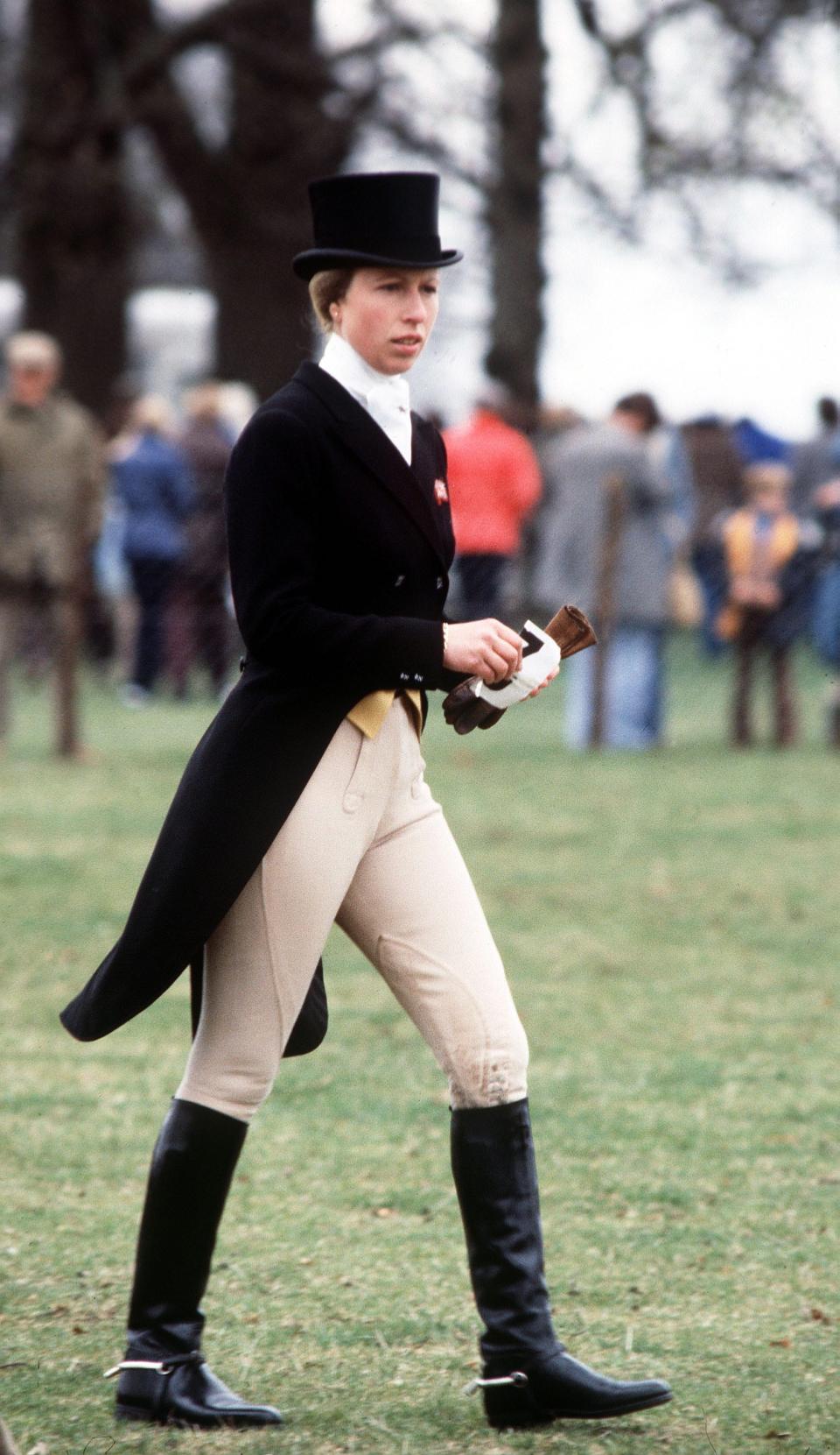 Princess Anne At Badminton Horse Trials in 1979.