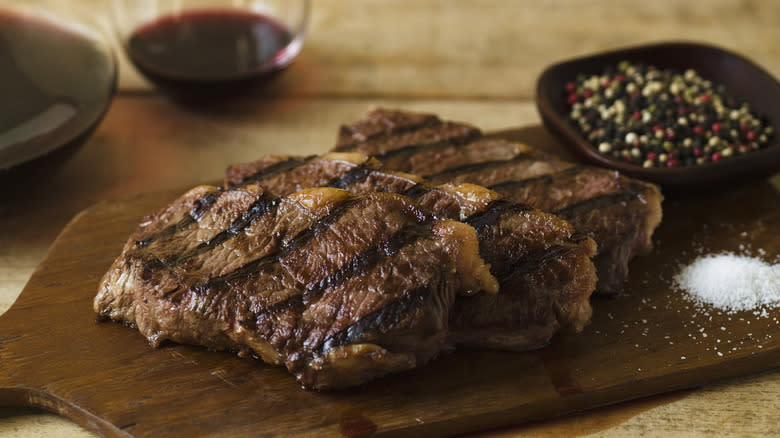 steak on a cutting board