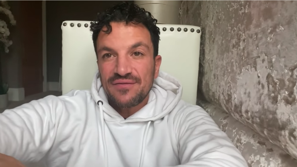 Peter Andre in a white jumper