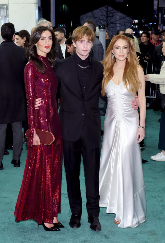 NEW YORK, NEW YORK - MARCH 05: (L-R) Aliana Lohan, Dakota Lohan and Lindsay Lohan attend the screening of Netflix's "Irish Wish" at Paris Theater on March 05, 2024 in New York City. (Photo by Cindy Ord/Getty Images)<p>Cindy Ord/Getty Images</p>