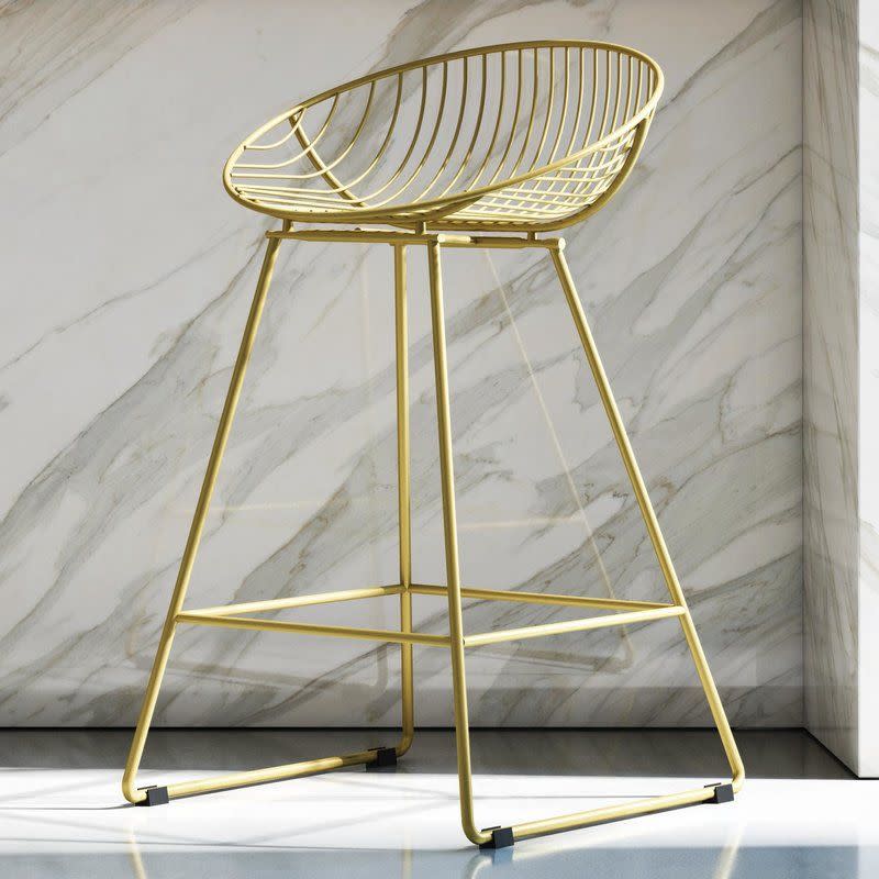 2) Ellis Gold Bar Stool