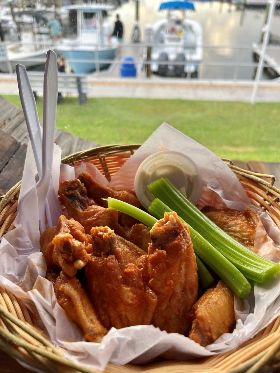 Lazy Flamingo serves up picture perfect chicken wings with a view at Four Winds Marina in Bokeelia.