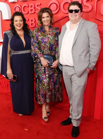 <p>Kevin Mazur/Getty </p> Krystal Sandubrae (L), Shelley Covel (C) and Stelen Covel (R) at the 2024 CMT Music Awards at Moody Center on April 7, 2024 in Austin, Texas