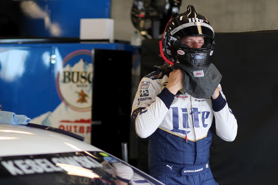 Brad Keselowski is tied for the Cup lead in wins with 4 (Getty). 