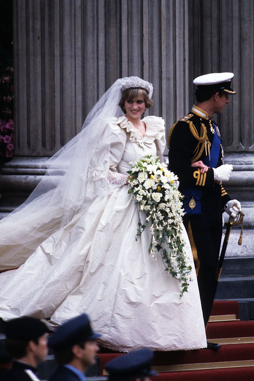 <p>The people’s princess set the bar for dramatic wedding dresses when she wed Prince Charles at St Paul's Cathedral in a voluminous dress by David Emanuel. The design was so secretive that Emanuel made a second dress just in case the first one was leaked.</p><p><strong>RELATED</strong>: <a href="https://www.goodhousekeeping.com/beauty/fashion/tips/g1372/princess-diana-fashion/" rel="nofollow noopener" target="_blank" data-ylk="slk:40 of Princess Diana's Best Style Moments Through the Years;elm:context_link;itc:0;sec:content-canvas" class="link ">40 of Princess Diana's Best Style Moments Through the Years</a></p>