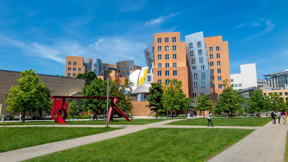 Massachusetts Institute of Technology college campus designed by Frank Gehry