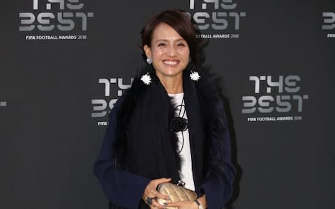 Asako Takakura arrives for the Best FIFA Football Awards 2018 - Credit: Tim Goode/PA