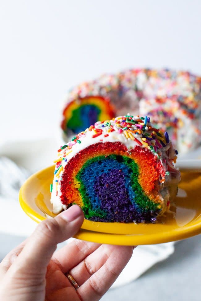 12) Rainbow Bundt Cake