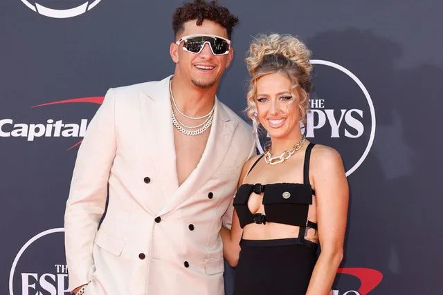 <p>Frazer Harrison/Getty</p> Brittany and Patrick Mahomes