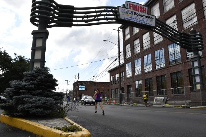 A photograph showing one of the many runners who decided to take to the streets in July of 2020 to run in spite of Boilermaker Road Race's cancellation that year. Boilermaker is one of Oneida County's many traditional summer events and festivals that hope to make a comeback this year .