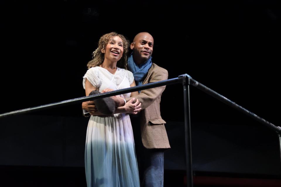 Rebecca-Anne Whittaker as Johanna and Taavon Gamble as Anthony Hope in "Sweeney Todd."