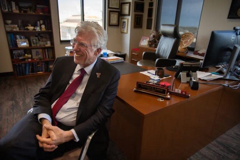 Richard Lange, celebrating his 10th anniversary as president of Texas Tech University Health Sciences Center El Paso and dean of the Paul L. Foster School of Medicine, recalls how he and his wife visited El Paso “secretly” before he had been offered a position, July 1, 2024. They fell in love with the city.