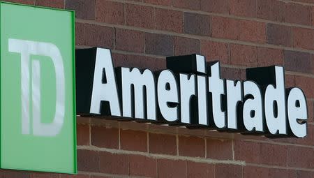 A TD Ameritrade sign is seen outside a branch in Schaumburg, Illinois, U.S., October 24, 2016. REUTERS/Jim Young
