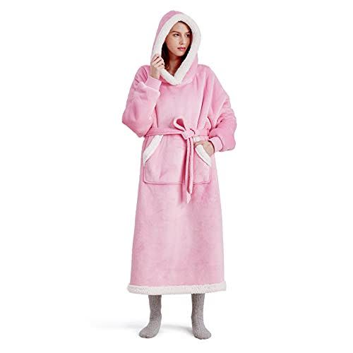 7) Besure Long-Length Wearable Blanket Hoodie