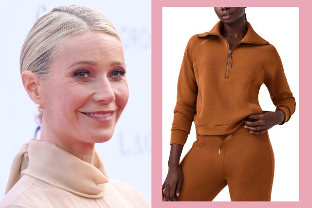 Gwyneth Paltrow Wore the Spanx Half-Zip Sweatshirt That Oprah Said