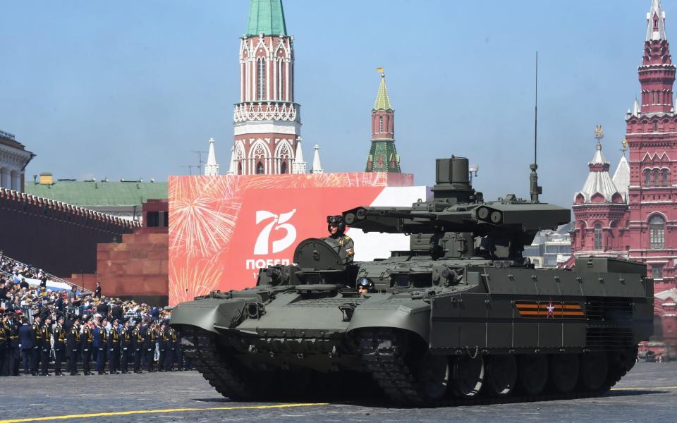 The "Terminator" tank support fighting vehicle during the Victory Day military parade in Red Square in 2020 - Getty Images Europe 