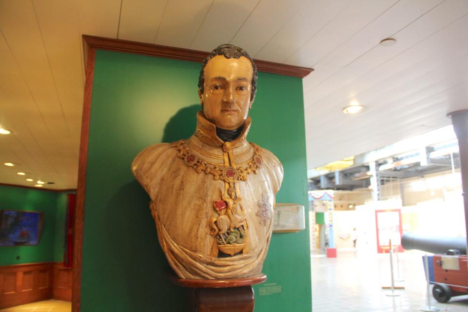 A ship's figurehead at the National Museum of the United States Navy.