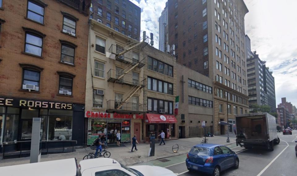 The attacker lashed out at a random man for looking at him on Seventh Avenue near West 25th Street in Chelsea, cops said. Google Maps