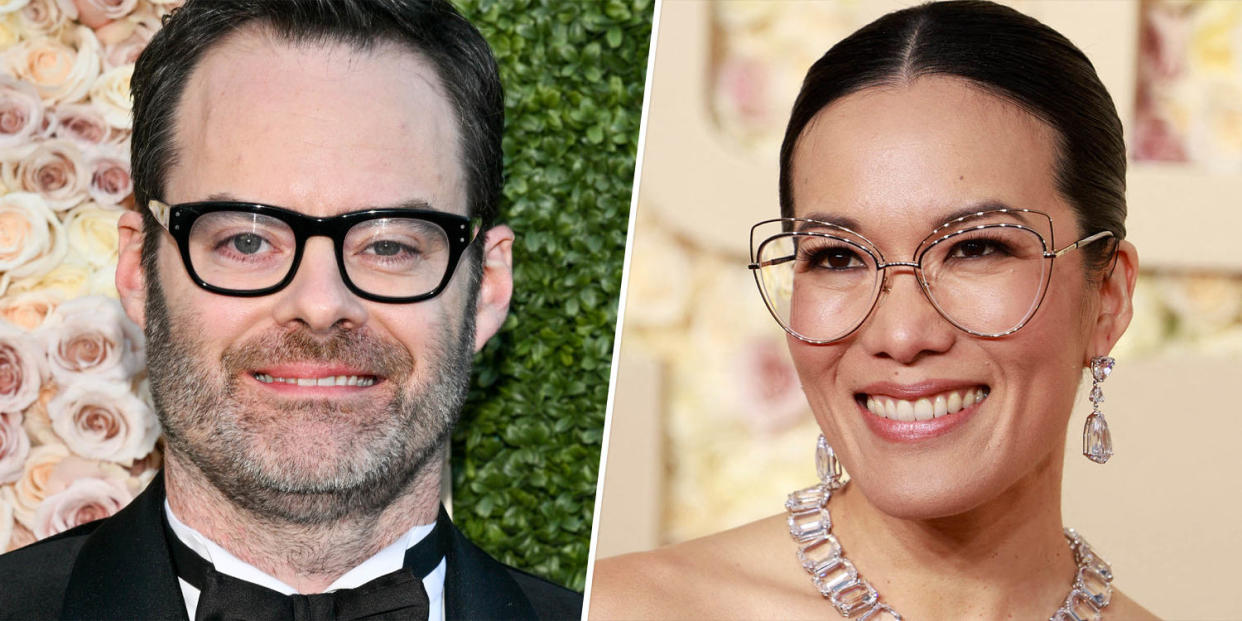 Ali Wong And Bill Hader Confirm They Are A Couple With A Kiss At The Golden Globes — And People