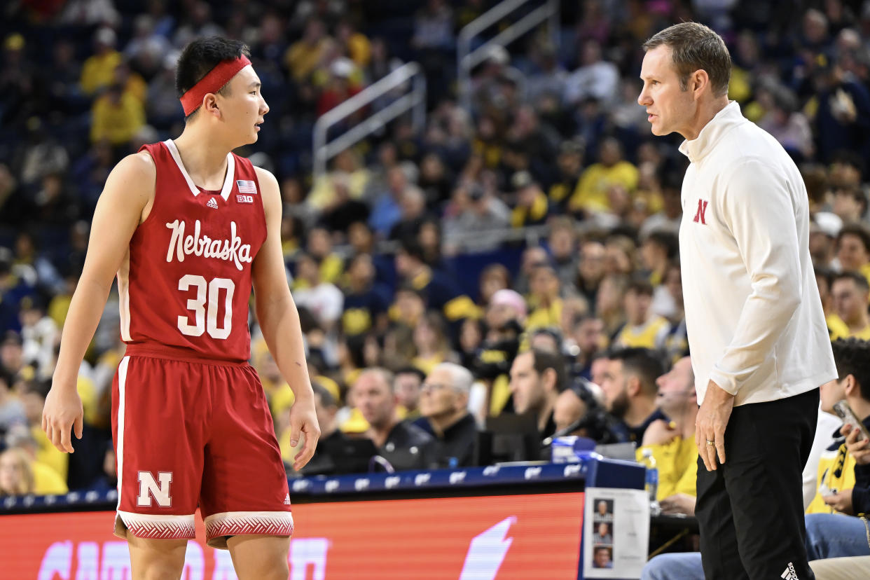 Keisei Tominaga and head coach Fred Hoiberg have led Nebraska to just their second NCAA tournament appearance since 1998. (Luke Hales/Getty Images)