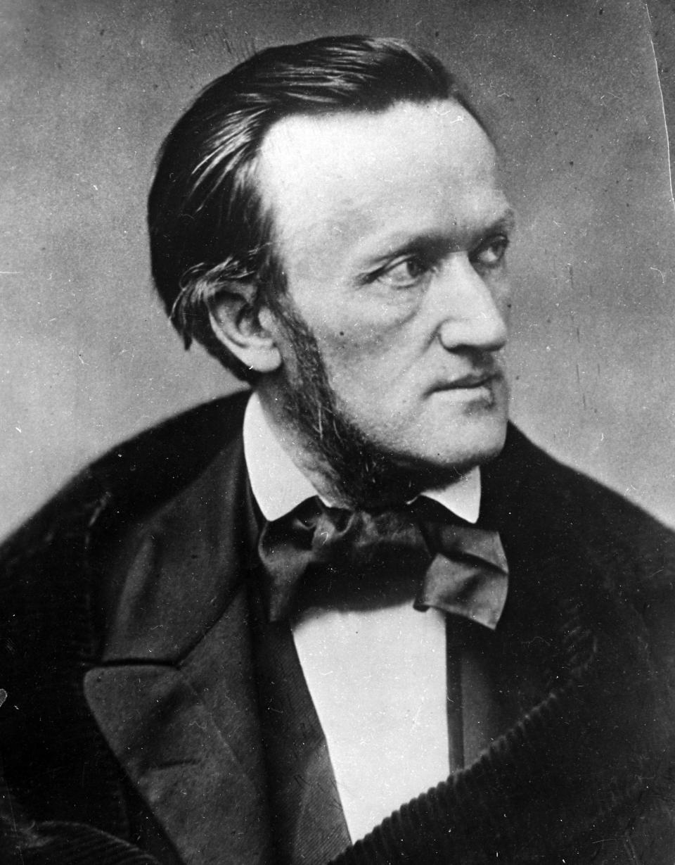 FILE - This undated photo shows German composer Richard Wagner. The 200th anniversary of Richard Wagner's birth is May 22, and the world's opera houses and symphony halls are filled with his music this year along with the compositions of Giuseppe Verdi, whose 200th birthday is Oct. 10. (AP Photo/Trinquart, File)